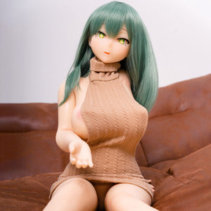 3ft 1in or 95cm tall mini Anime style silicone sex doll with large breasts made by Irokebijin.