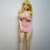 3ft 1in or 95cm tall mini Anime style silicone sex doll with large breasts and blonde hair in a tight pink outfit.  Made by Irokebijin.