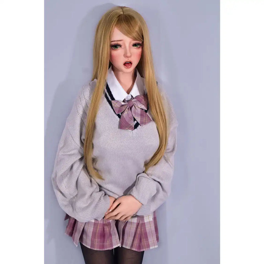 Life like 4ft 11in or 150cm anime style silicone love doll with customizable body face and hair.