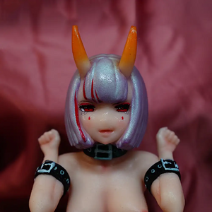 Silicone devil girl male masterbator, or  male sex toy.