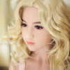 Hot full size 5ft 1in 156cm tall TPE sex doll with C cup breasts and long blonde wavy hair. By JS Doll.