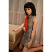 Ai, 53 inch 135cm tall, skinny, flat chested realistic Asian female sex doll with black hair.  Made By SY Doll.