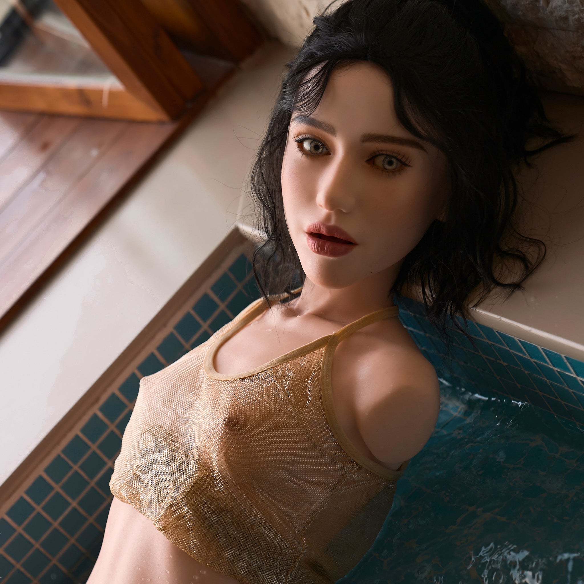 Climax Doll ULW 881 Tasha ultra lightweight silicone torso doll with close up of face