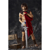 5ft 4in 162cm muscular White DILF sex doll with shaggy dark hair, stubble and a large penis in a gladiator outfit.