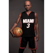 5ft 9in 175cm muscular Black male sex doll bald with a large penis dressed in a basketball outfit.