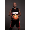 5ft 9in 175cm muscular Black male sex doll bald with a large penis dressed in a basketball outfit.