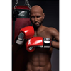 5ft 9in 175cm muscular Black male sex doll bald with a large penis dressed in a boxing outfit.