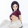 Christina, 60cm anime style mini sex doll with black hair and medium breasts.  Made by SY Doll.  