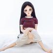 Christina, 60cm anime style mini sex doll with black hair and medium breasts.  Made by SY Doll.  