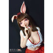 Life like 4ft 11in or 150cm anime style rabbit face silicone love doll with customizable body and hair.