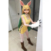 Life like 4ft 11in or 150cm anime style rabbit face silicone love doll with customizable body and hair.