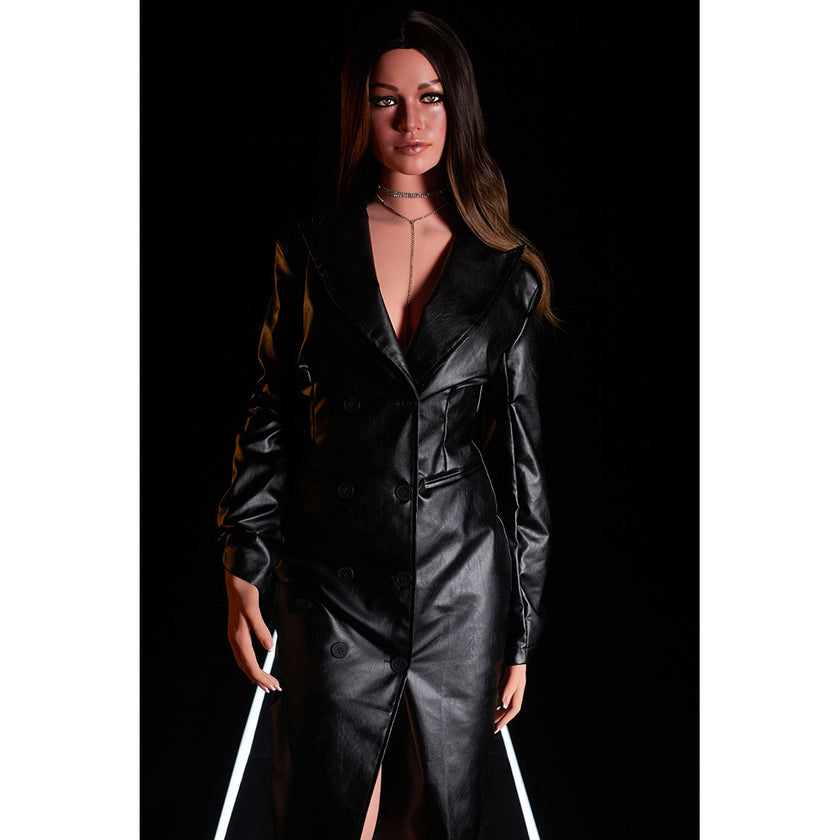 5ft 10in 177cm hybrid sex doll (TPE body silicone head) Aliki. Aliki is a skinny yet athletically built white female sex doll featuring very small yet perky A-cup breasts, a perky round ass, long dark hair, and brown eyes.