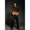 5ft 6in or 170cm silicone male sex doll with muscular arms, chest and abs with short brown hair and blue eyes in a cowboy outfit.