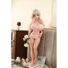 Large breasted 39 inch or 100cm anime style mini silicone sex doll with long blonde hair. made by Future Doll.