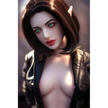 1ft 11in 60cm Elf TPE sex doll with brown hair, glittery cat eyes, medium breasts and a slim athletic figure.