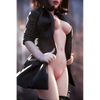 1ft 11in 60cm Elf TPE sex doll with brown hair, glittery cat eyes, medium breasts and a slim athletic figure.