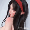 Sakuma Hanasaki life like 4ft 11in or 150cm luxury silicone Elf sex doll by Elsa Babe with dark har and a slim athletic body.