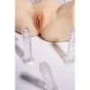 TPE sex doll butt with spread thighs with fair skin.