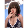 5ft 5in 155cm Asian female TPE sex doll with black hair, F-cup breasts and a slim athletic figure in a sports outfit.