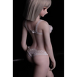 2ft 60cm anime style female mini silicone sex doll with medium breasts, tanned skin and a fit athletic body.