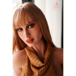 5ft 0in 153cm tall sexy blonde hair brown eyed thin TPE sex doll.