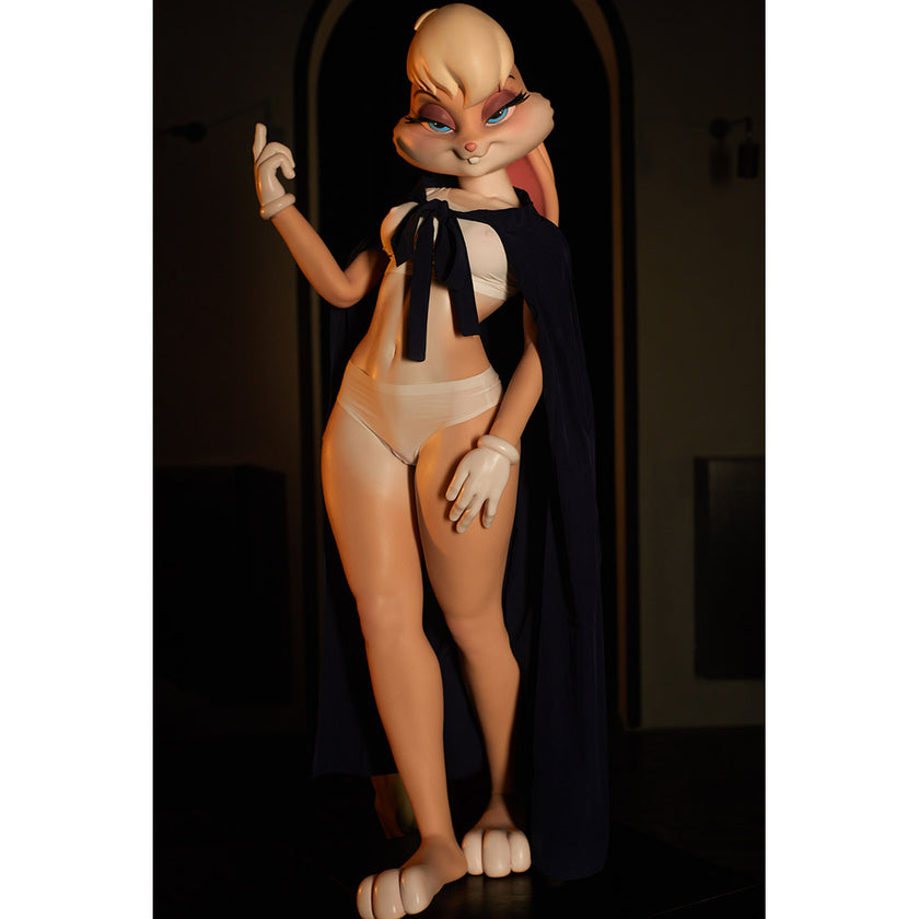 4ft 11in 150cm tall life size, ultra realistic Lola Bunny silicone sex doll.