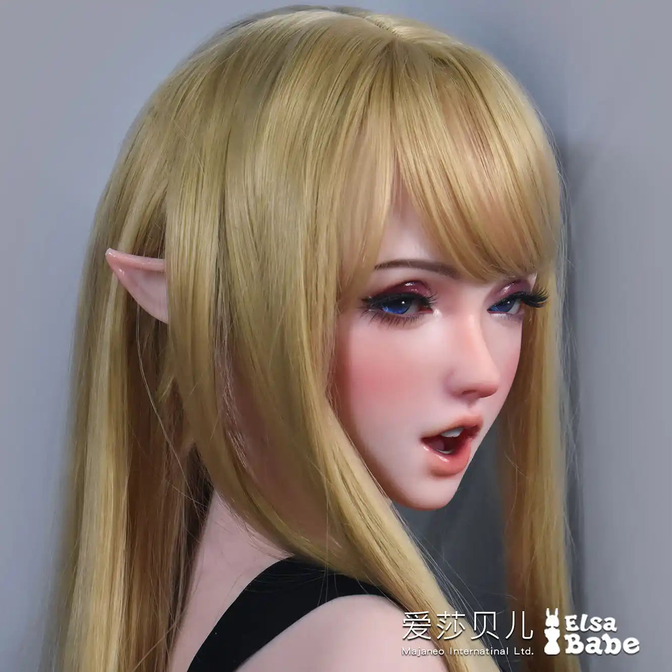 Shiina Tomoyo life like 4ft 11in or 150cm luxury silicone Elf sex doll with long blonde hair and slim athletic body by Elsa Babe.