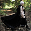 1ft 11in 60cm mini silicone elf sex doll with white hair, silver eyes small breasts and a slim athletic figure.