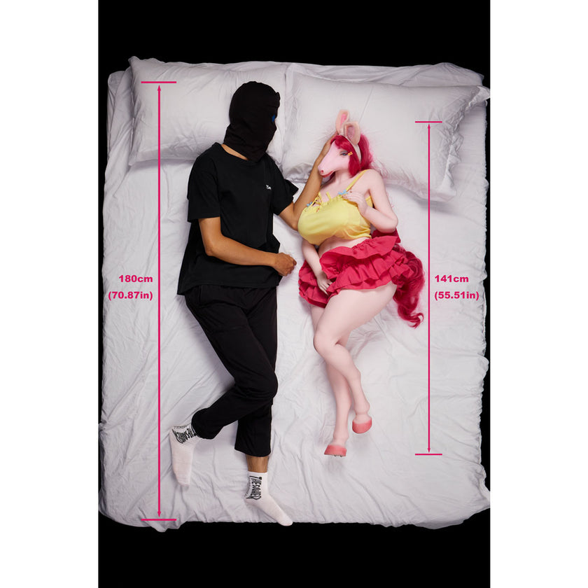 Monie is a 141cm or 4ft 8in tall hybrid sex doll made to look like your fantasy horse.