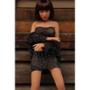 1ft 11in 60cm lifelike mini silicone sex doll with brown hair, slim athletic body and medium breasts.