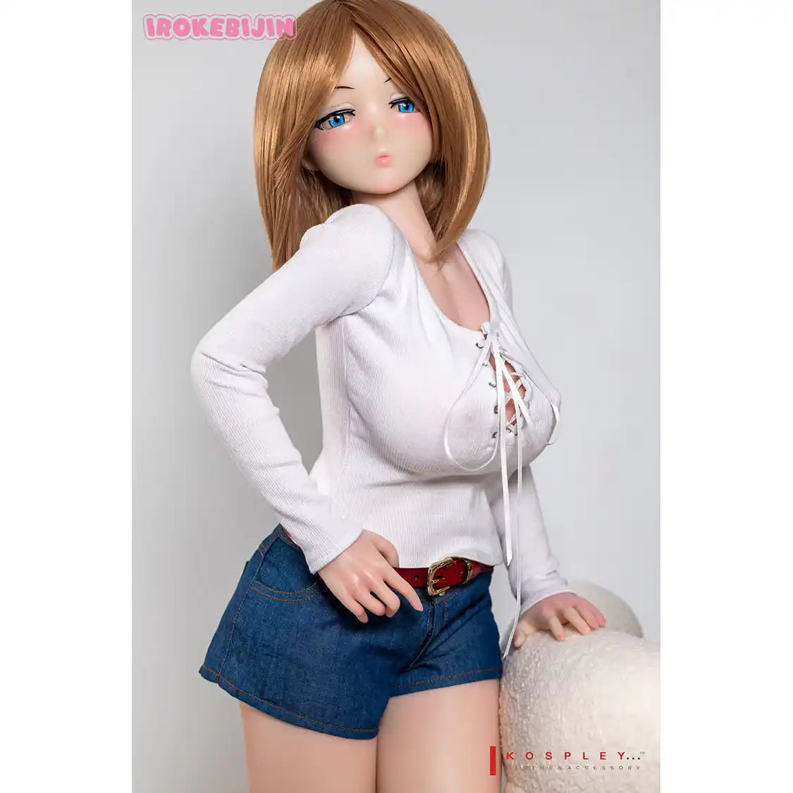 3ft 1in or 90cm tall Anime style mini silicone sex doll with large breasts.  Made By Irokebijin.