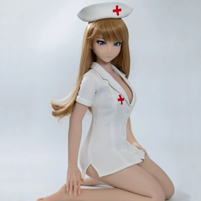 3ft 1in or 95cm tall Anime style mini silicone sex doll with medium breasts.