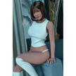 5ft 4in 163cm tall hot Asian TPE sex doll with large E-cup breasts, brown eyes and short dark hair.