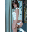 5ft 4in 163cm tall hot Asian TPE sex doll with large E-cup breasts, brown eyes and short dark hair.