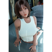 5ft 4in 163cm tall hot Asian TPE sex doll with large E-cup breasts, brown eyes and short dark hair.