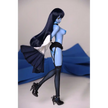 2ft 60cm anime style female mini silicone sex doll with medium breasts, blue skin and a fit athletic body in a sailor moon outfit.