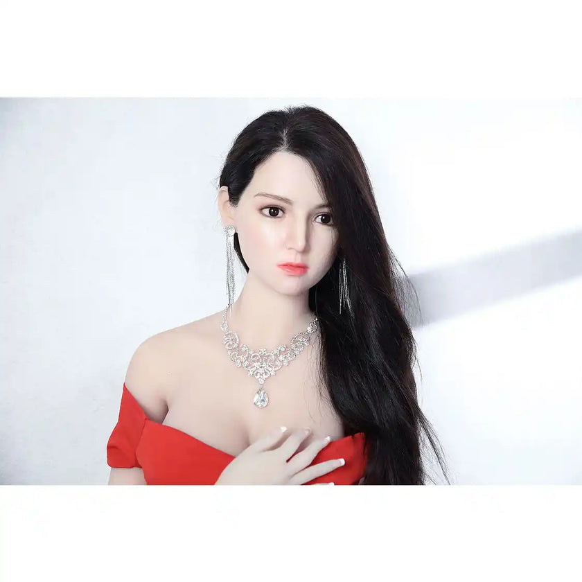 TPE sex doll from AFDoll. 5ft 2in 158cm tall. Long straight black hair with D cup breasts and a slim figure.