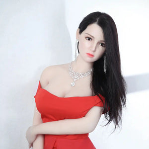TPE sex doll from AFDoll. 5ft 2in 158cm tall. Long straight black hair with D cup breasts and a slim figure.