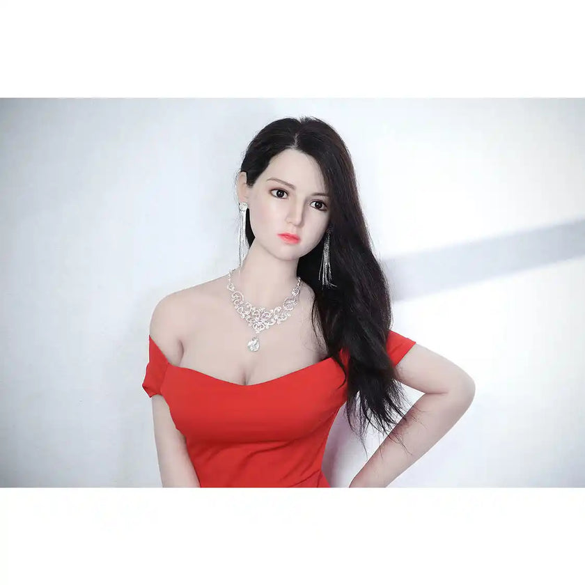 TPE sex doll from AFDoll. 5ft 2in 158cm tall. Long straight black hair with D cup breasts and a slim figure.