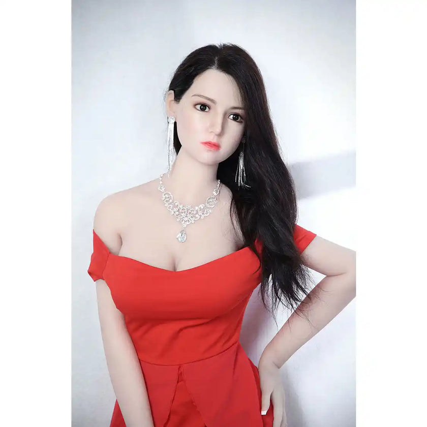 TPE sex doll from AFDoll. 5ft 2in 158cm tall. Long straight black hair with D cup breasts and a slim figure.
