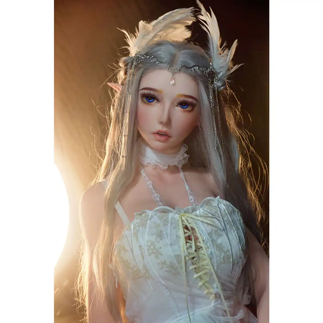 Takano Rie life like 4ft 11in or 150cm luxury anime style Elf princess silicone sex doll with customizable body and hair. By Elsa Babe