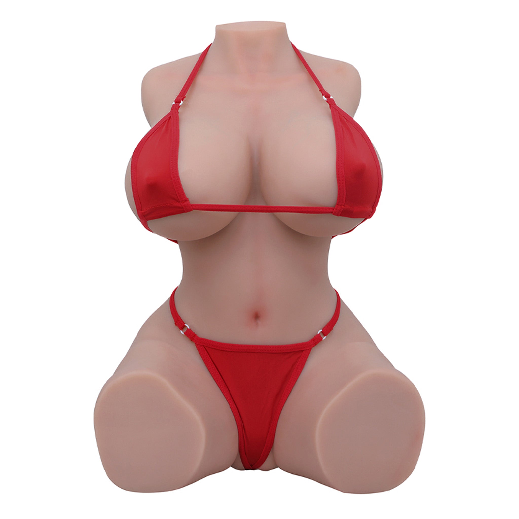 Vidona, life size ultra realistic 3/4 female TPE sex doll torso with large realistic gel filled breasts and comes in either fair or wheat skin tone.  Made by Joy Toy.