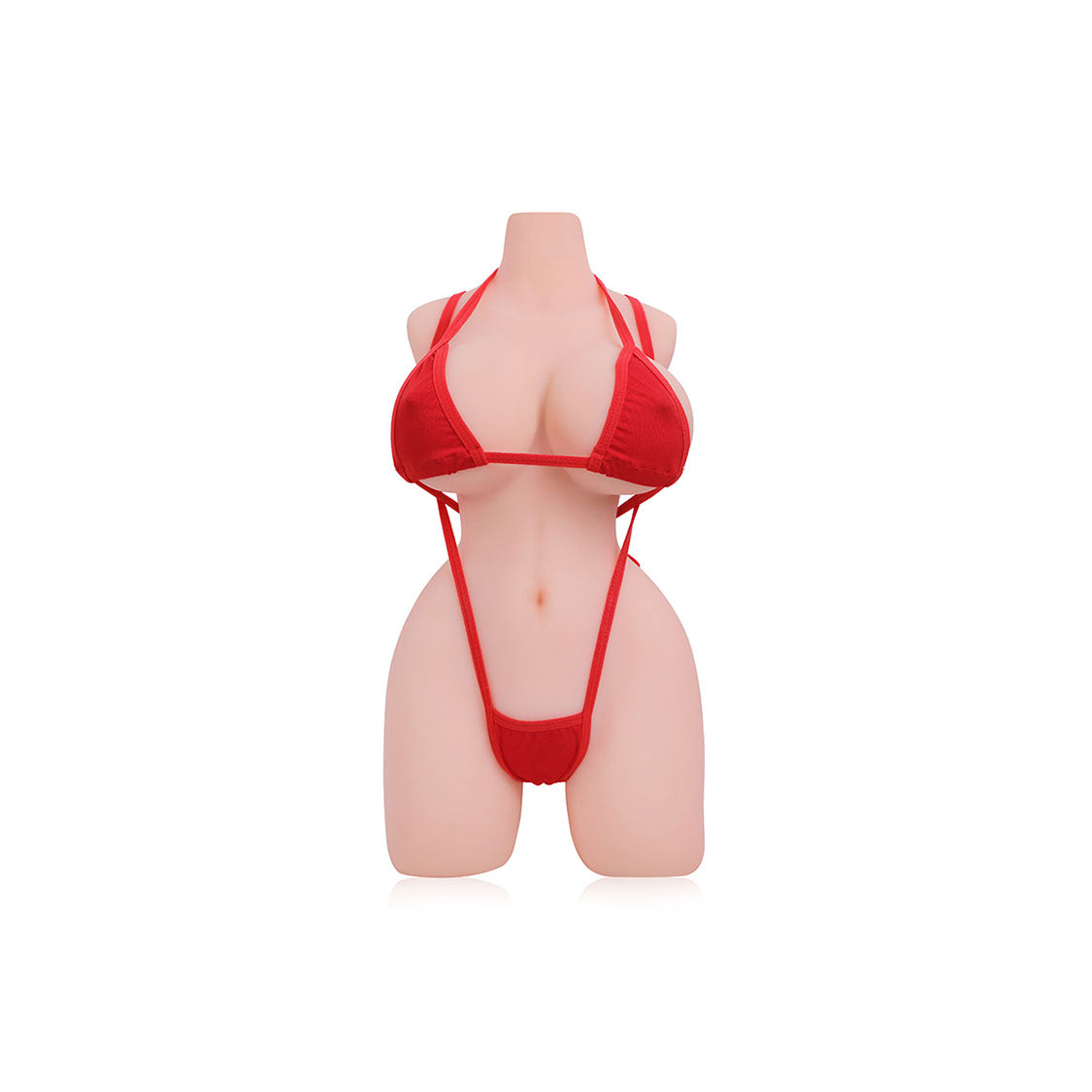 Lena, life size ultra realistic female TPE sex doll torso with large realistic gel filled breasts and comes in either fair or wheat skin tone.  Made by Joy Toy.