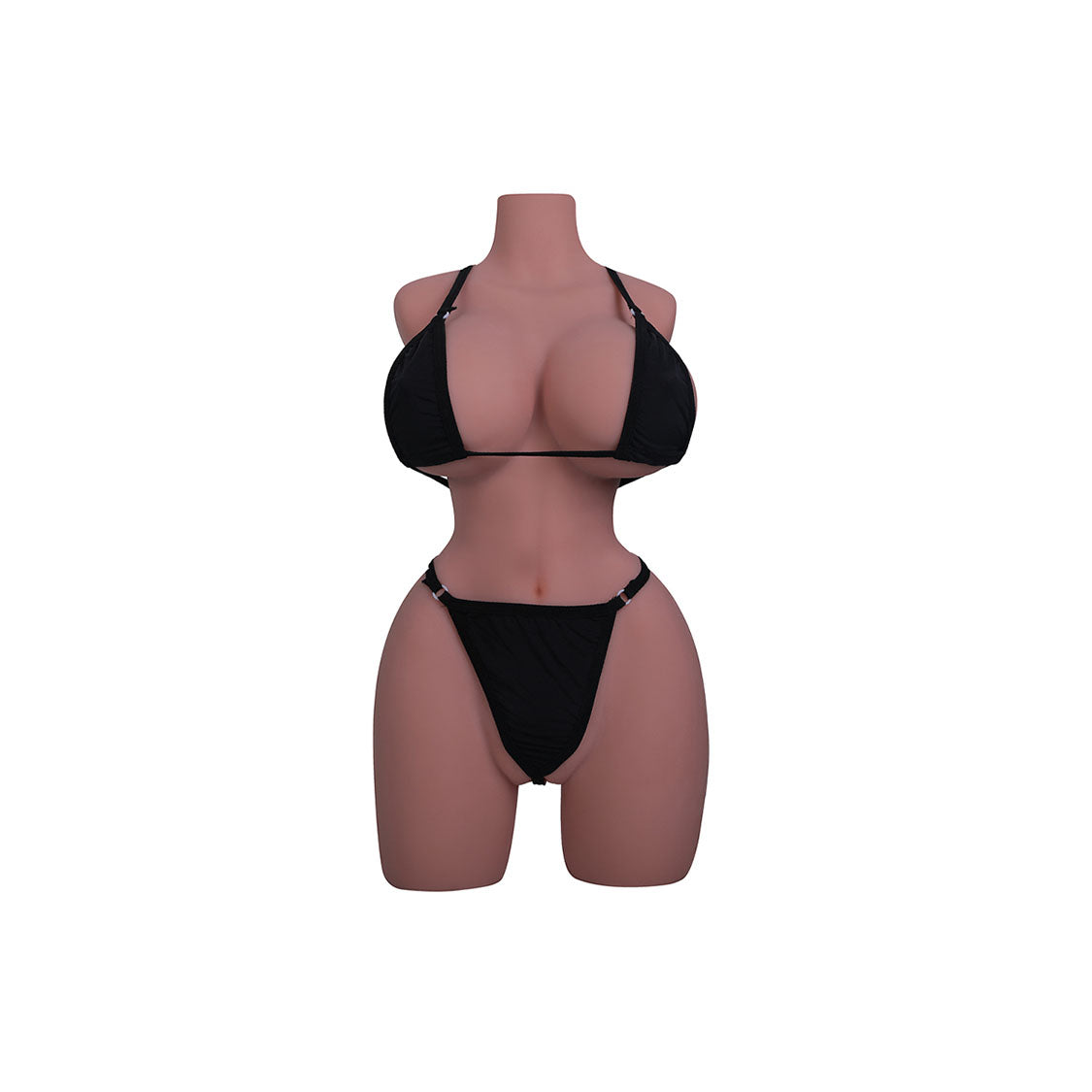 Lena, life size ultra realistic female TPE sex doll torso with large realistic gel filled breasts and comes in either fair or wheat skin tone.  Made by Joy Toy.