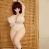 1ft 10in 58cm anime style TPE sex doll with brown hair, blue eyes large breasts and a slim athletic figure.