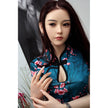 Xiu is a 5ft 5in or 165cm tall life size, lifelike, Asian female silicone sex doll with long legs, brown eyes, ling straight black hair, fair skin, large perky breasts and a very slim athletic body.