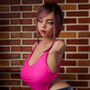 ULW 884 Rhea ultra lightweight silicone torso doll featuring a curvy hourglass figure and colorful hairstyle