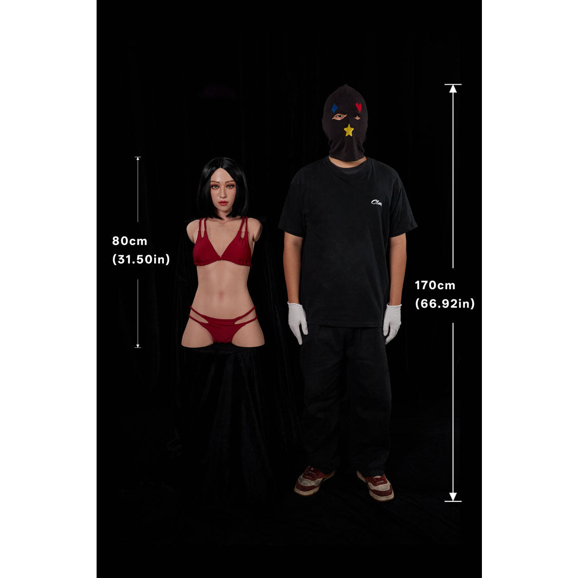 Climax Doll ULW 661 Miyoshi ultra lightweight silicone torso doll size comparison.