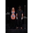 Size comparison photo of Climax Doll ULW 883 Fiora ultra lightweight silicone torso doll with blonde hair and curvy body design
