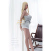 Hot full size Caucasian 5ft 7in 172cm tall TPE sex doll with large G cup breasts and long blonde hair.  Made by JS Doll. 